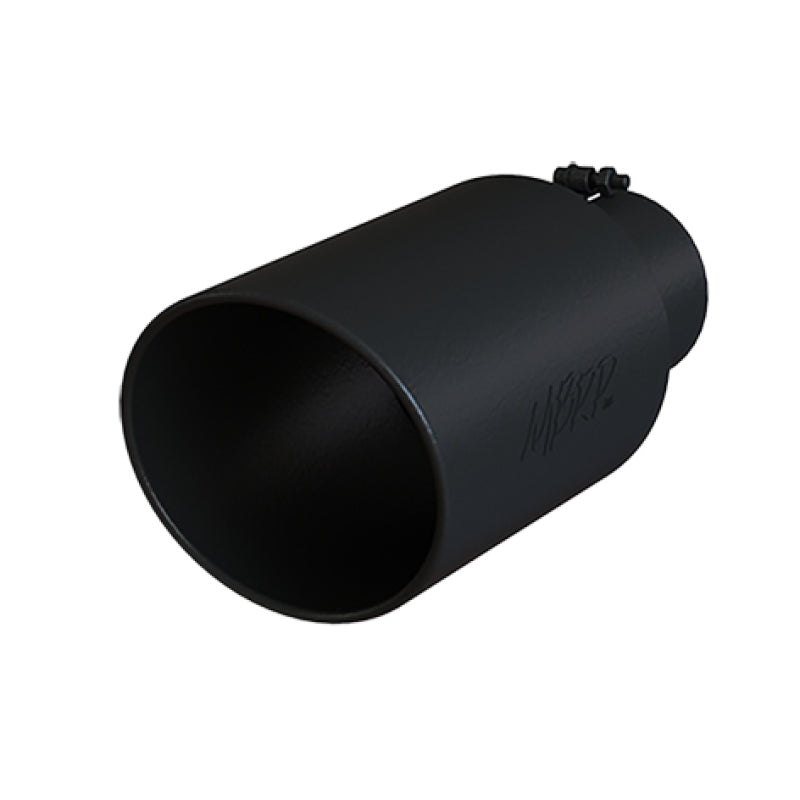 MBRP Universal Tip 8in OD Rolled End 5in Inlet 18in Length T304 - Black-thumbmail-2