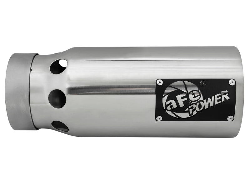 aFe SATURN 4S 4in SS Intercooled Exhaust Tip - Polished 4in In x 5in Out x 12in L Bolt-On-thumbmail-7