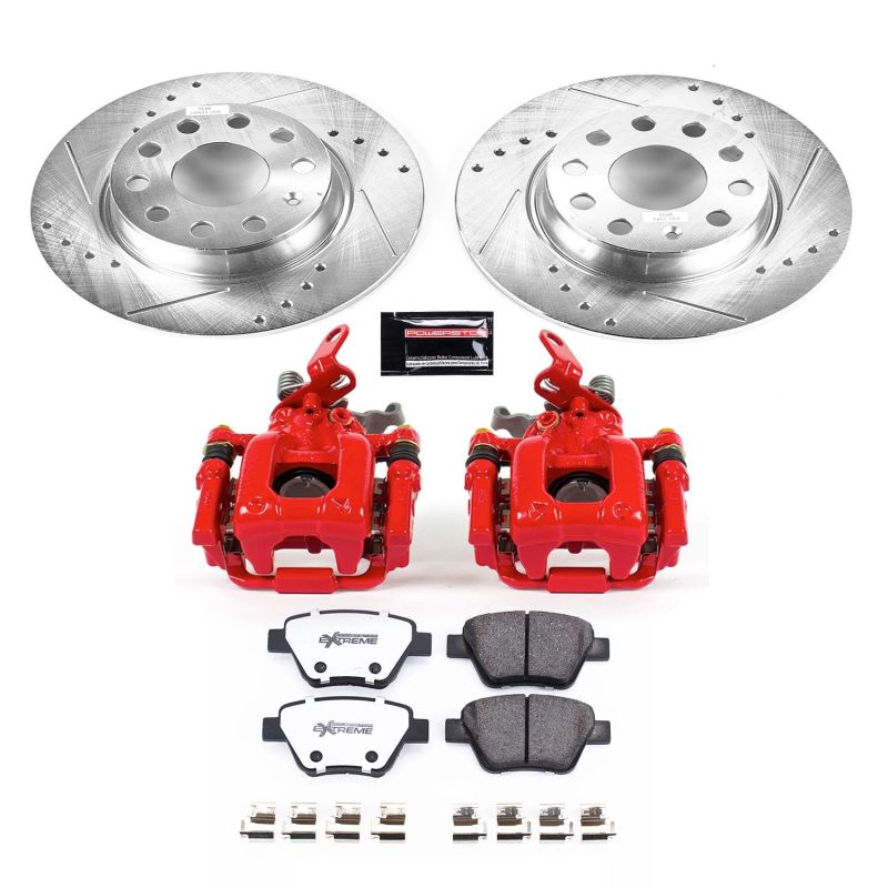 Power Stop 10-12 Audi A3 Rear Z26 Street Warrior Brake Kit w/Calipers-thumbmail-1