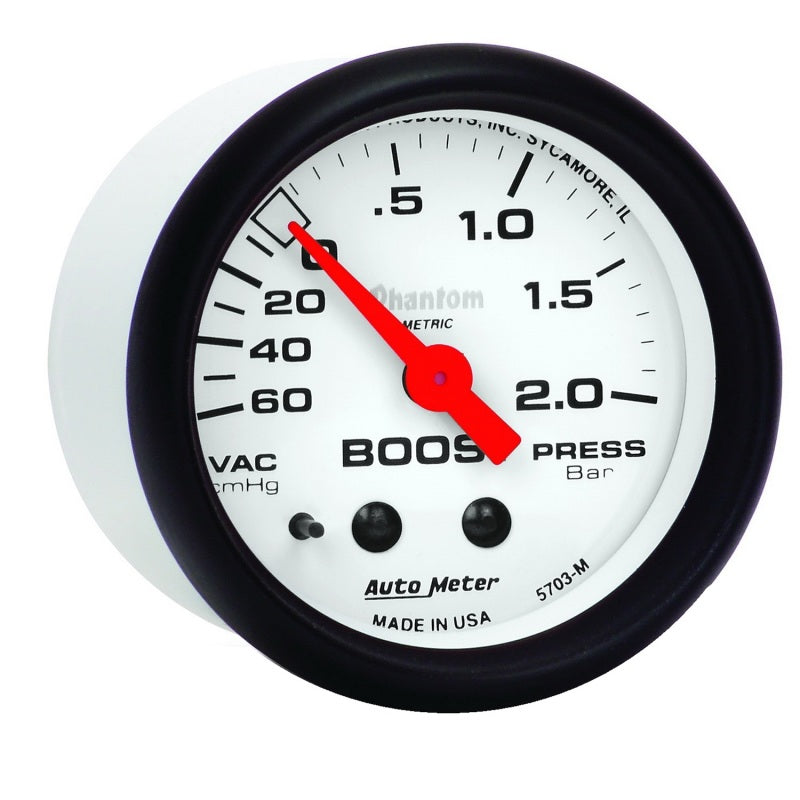 Autometer Phantom 2-1/16in 60CM/HG - 2.0 Bar - Mechanical Gauge-thumbmail-2