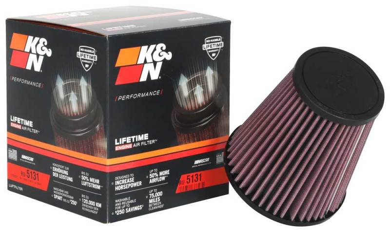 K&N Universal Clamp-On Air Filter 2-3/4in FLG / 5-1/16in B / 3-1/2in T / 5-1/2in H-thumbmail-4