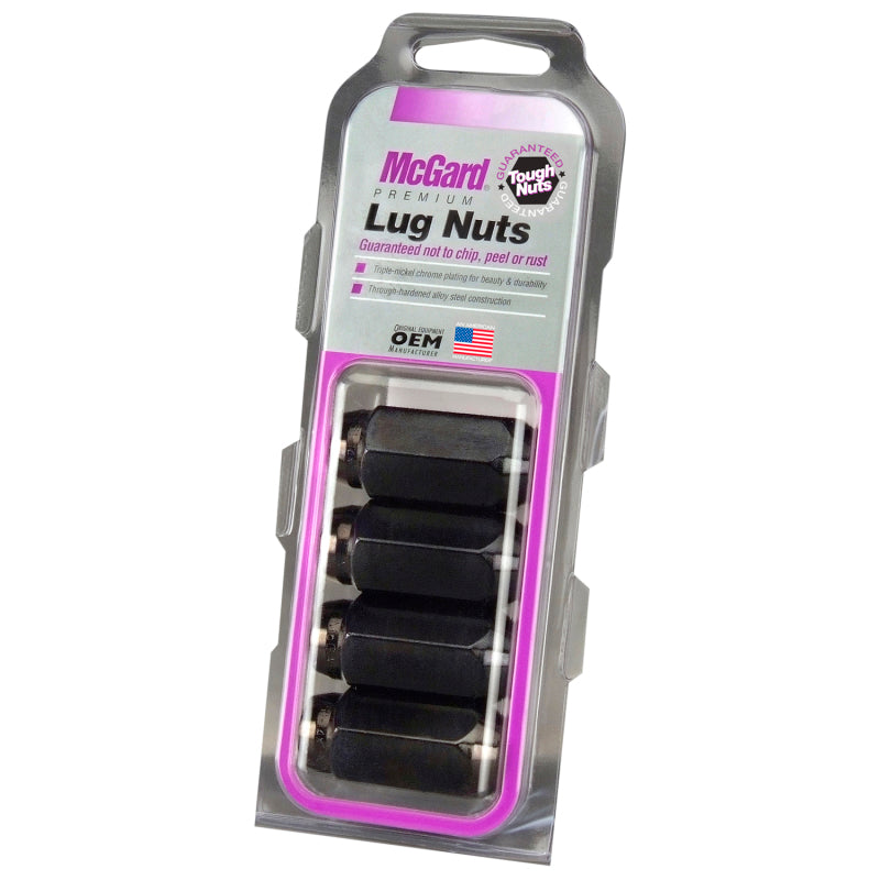 McGard Hex Lug Nut (Cone Seat) M14X1.5 / 22mm Hex / 1.635in. Length (4-Pack) - Black-thumbmail-6