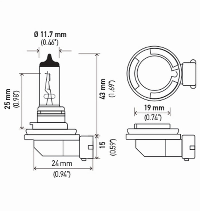 Hella Bulb H8 12V 35W Pgj191 T4 Sb-thumbmail-4