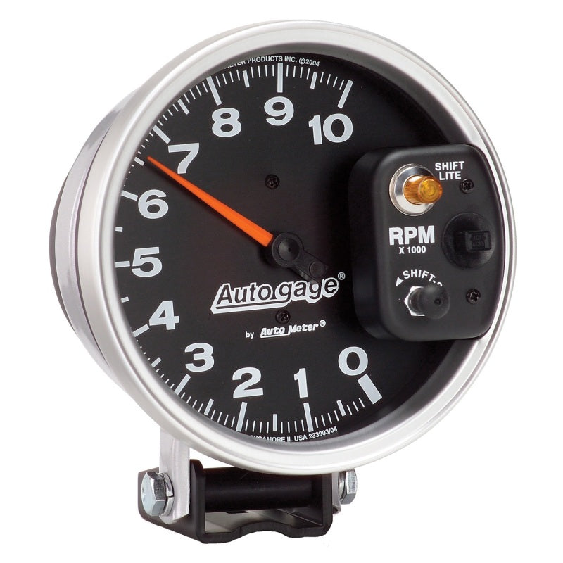 Autometer AutoGage 5in / 10k RPM / Pedestal Mount Black Tachometer w/ Shift Light-thumbmail-3
