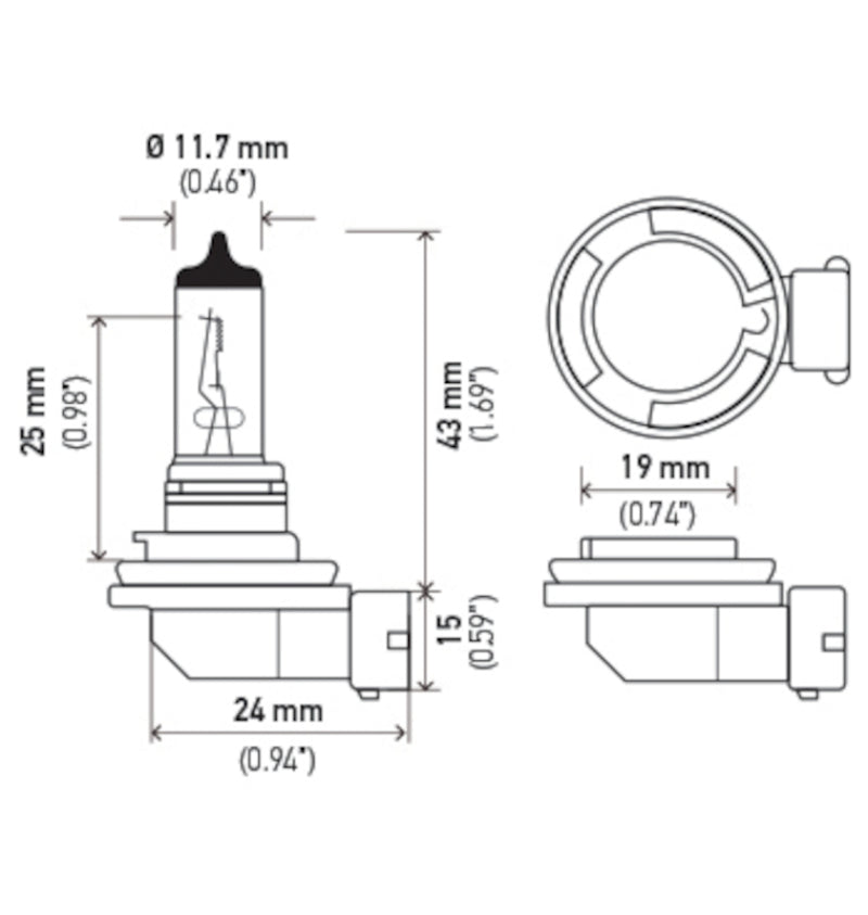 Hella Bulb H11 12V 55W PGJ19-2 T4 LONG LIFE-thumbmail-6