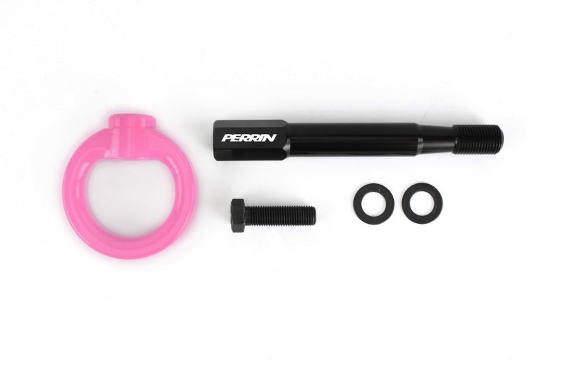 Perrin 18-21 WRX/STI / 13-20 BRZ / 17-20 Toyota 86 Front Tow Hook Kit - Hyper Pink-thumbmail-3