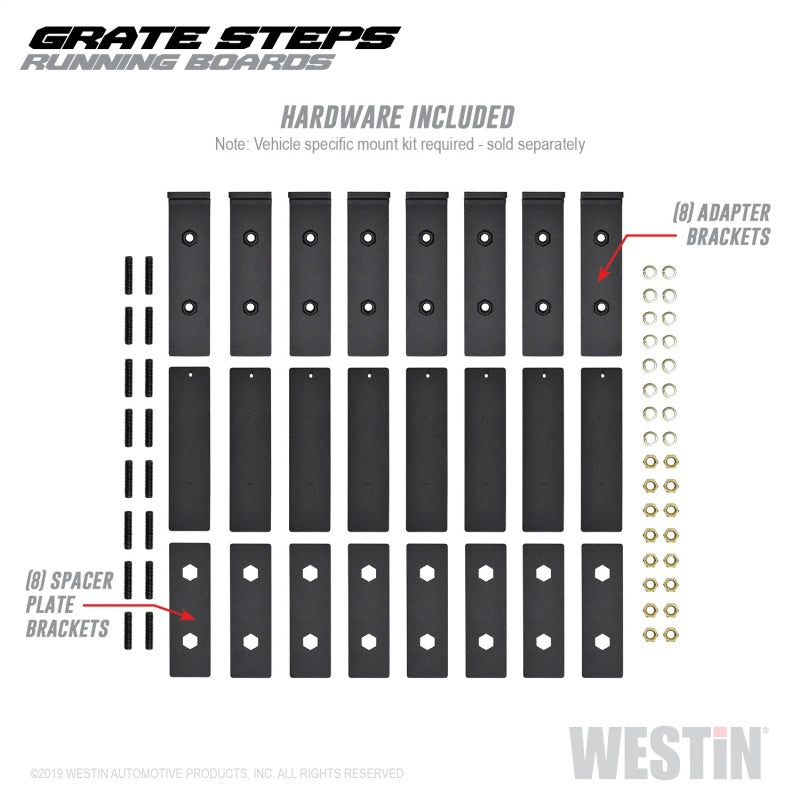 Westin Grate Steps Running Boards 79 in - Textured Black-thumbmail-18