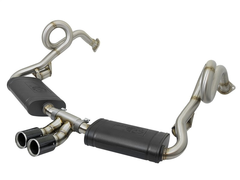 aFe MACHForce-Xp 2in 304 SS Cat-Back Exhaust w/Carbon Fiber Tips 13-16 Porsche Boxster 2.7L/3.4L-thumbmail-1