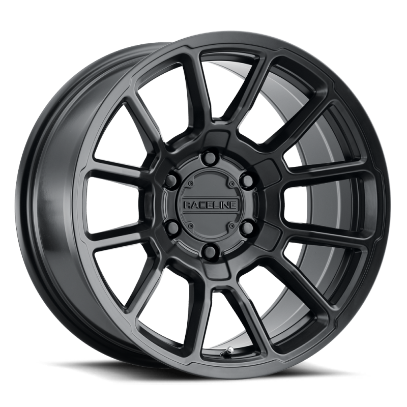 Raceline 950B Gauge 20x9in / 5x150 BP / 18mm Offset / 110.3mm Bore - Satin Black Wheel-thumbmail-1