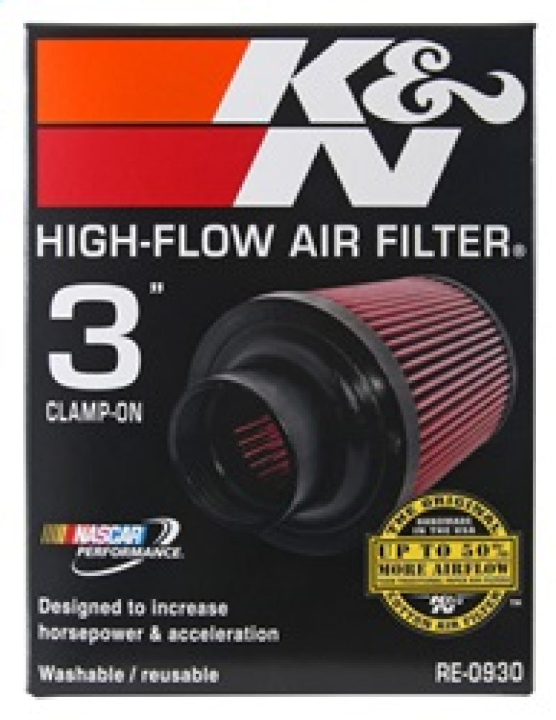 K&N Universal Rubber Filter - Round Tapered 6in Base OD x 3in Flange ID x 6in H-thumbmail-18