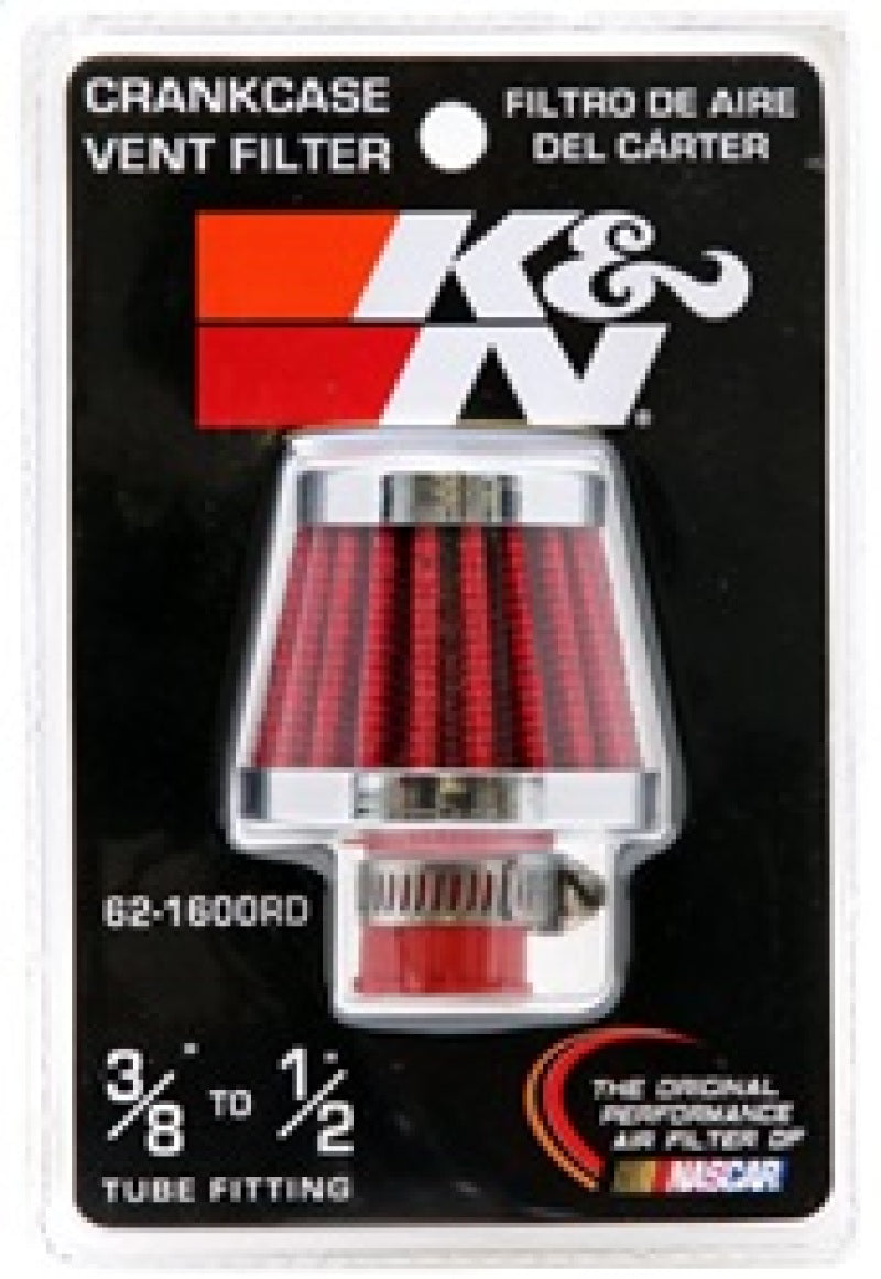 K&N 2in Base OD x .375in Flange ID x 1.75in H Rubber Base Crankcase Vent Filter-thumbmail-12