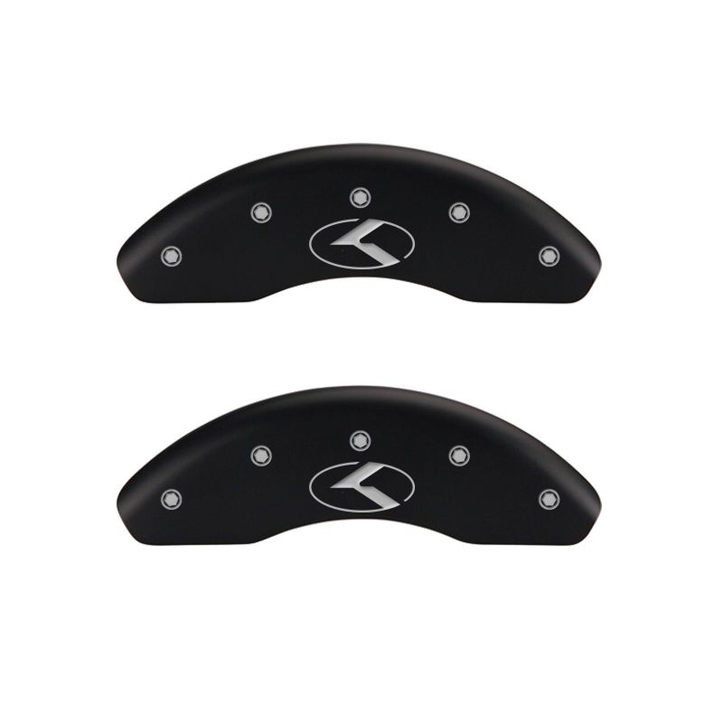 MGP 4 Caliper Covers Engraved Front & Rear MGP Red Finish Silver Characters 2018 Tesla S-thumbmail-2