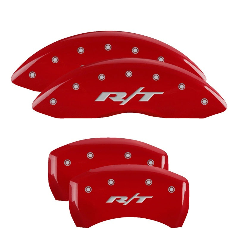 MGP 4 Caliper Covers Engraved Front & Rear RT1-Truck Red finish silver ch-thumbmail-2