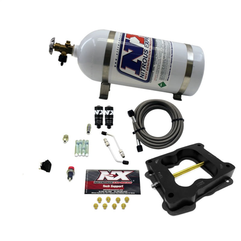 Nitrous Express Q-Jet/Holley Spread Bore Hitman Nitrous Kit (100-150-200HP) w/10lb Bottle-thumbmail-2