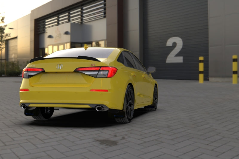 Rally Armor 2022 Honda Civic (Incl. Si/Sport/Touring) Black UR Mud Flap w/ White Logo-thumbmail-6