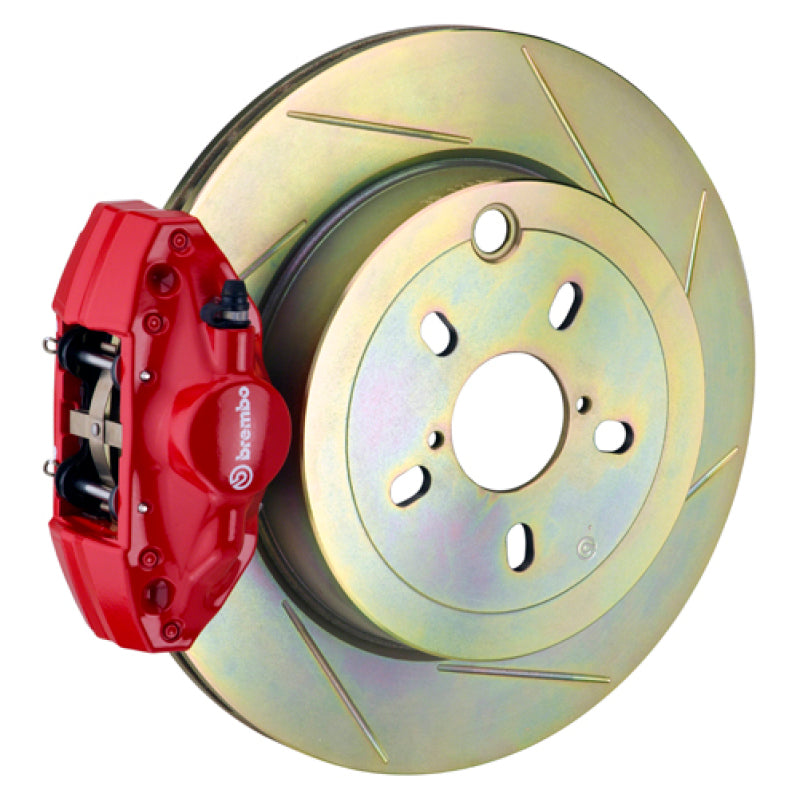 Brembo 92-98 318i/325i/328i Rear GT BBK 2 Piston Cast 2pc 294x19 1pc Rotor Slotted Type1-Red-thumbmail-1