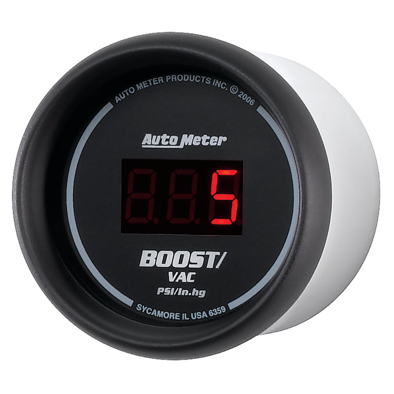 Autometer Black 52mm 30 In Hg.-Vac./30 PSI Digital Vacuum/Boost Gauge-thumbmail-3