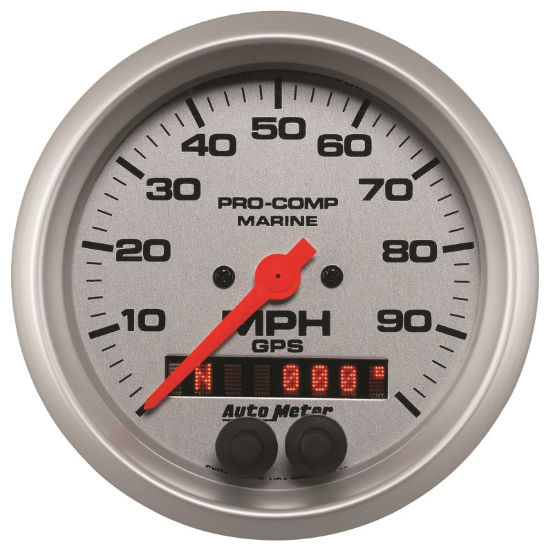 Autometer Marine Silver 3-3/8in 100MPH GPS Speedometer Gauge-thumbmail-2