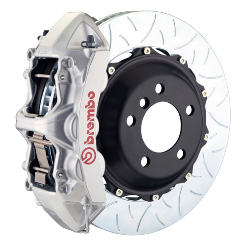 Brembo 05-09 F430 Excl CC Brakes Fr GT BBK 6Pis Cast 380x32 2pc Rotor Slotted Type3-Silver-thumbmail-1