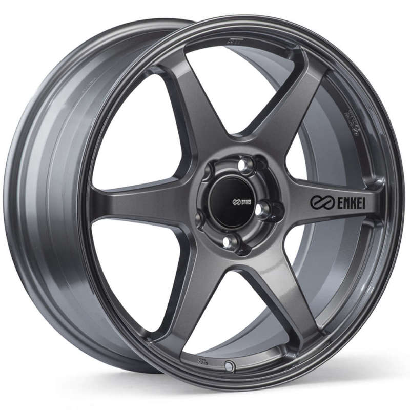 Enkei T6R 17x8 45mm Offset 5x100 Bolt Pattern 72.6 Bore Gloss Gunmetal Wheel-thumbmail-1
