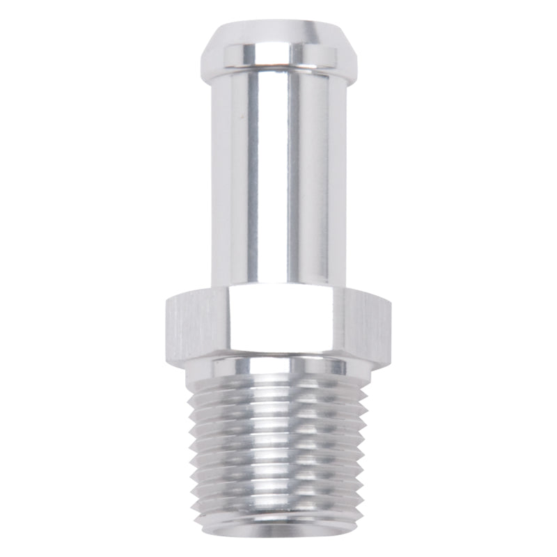 Edelbrock Hose End Straight 3/8In NPT to 1/2In Barb Clear Anodize-thumbmail-2