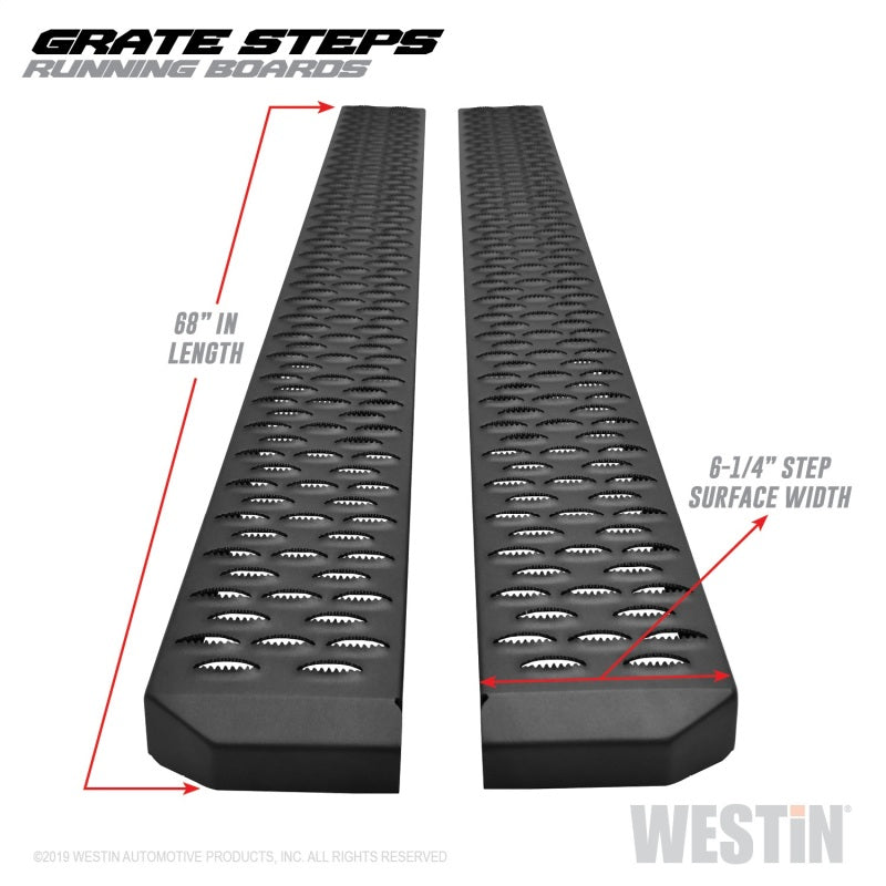 Westin Grate Steps Running Boards 68 in - Textured Black-thumbmail-11