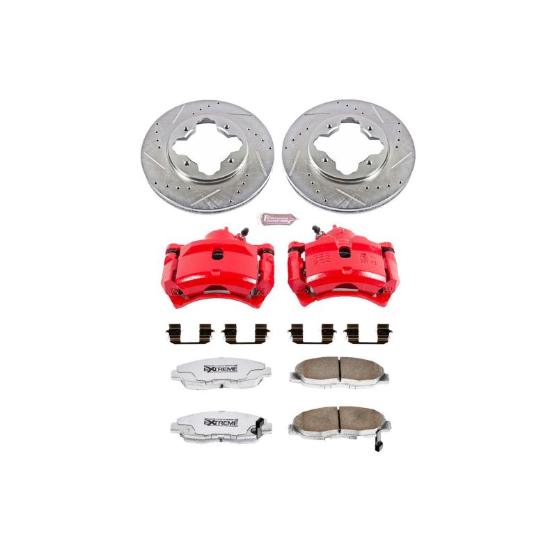 Power Stop 1997 Acura CL Front Z26 Street Warrior Brake Kit w/Calipers-thumbmail-1