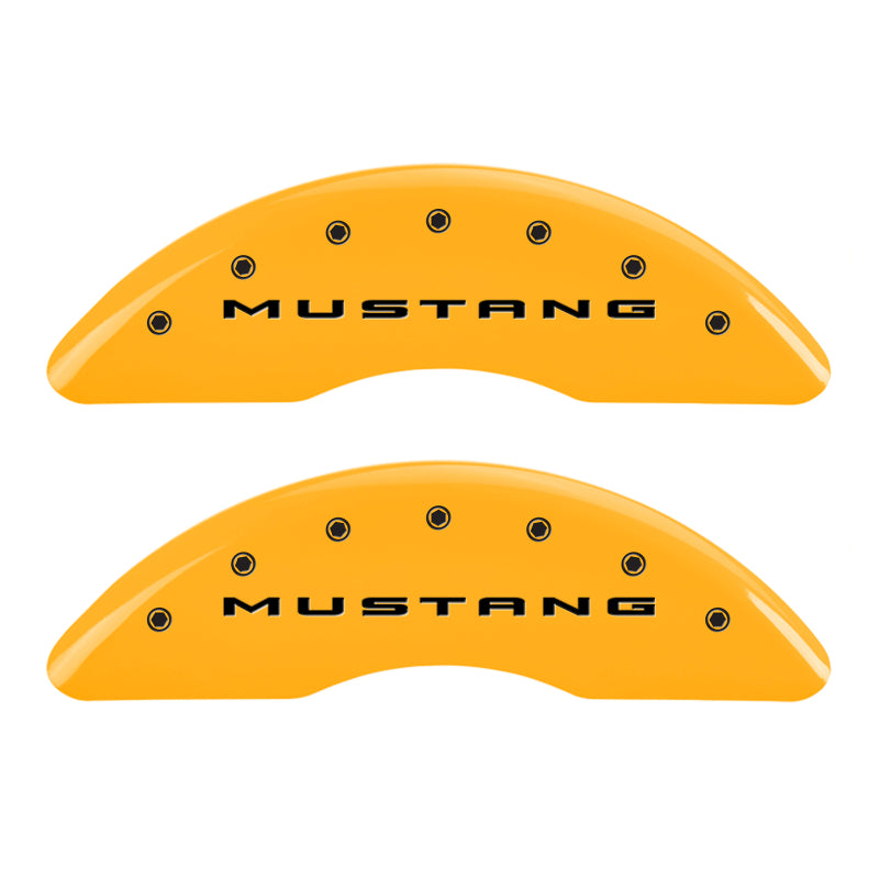 MGP 4 Caliper Covers Engraved Front 2015/Mustang Engraved Rear 2015/Bar & Pony Yellow fnsh black ch-thumbmail-3