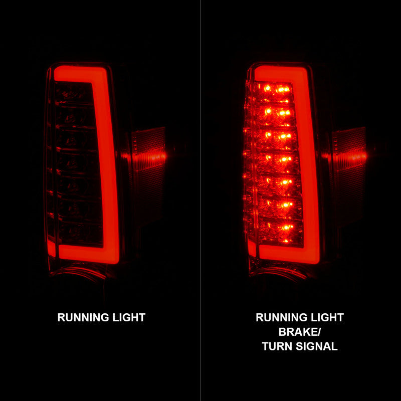 ANZO 2004-2012 Chevrolet Colorado/ GMC Canyon LED Tail Lights w/ Light Bar Chrome Housing Red/Clear-thumbmail-14