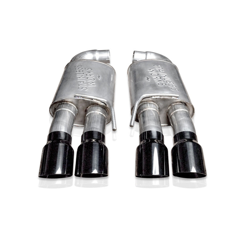 Stainless Works 18-21 Mustang GT Axleback Legend Exhaust - Black Tips-thumbmail-4