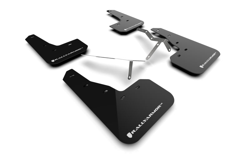 Rally Armor 2022 Honda Civic (Incl. Si/Sport/Touring) Black UR Mud Flap w/ White Logo-thumbmail-7