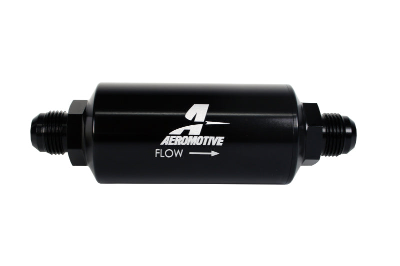 Aeromotive In-Line Filter - (AN -10 Male) 40 Micron Stainless Mesh Element Bright Dip Black Finish-thumbmail-3