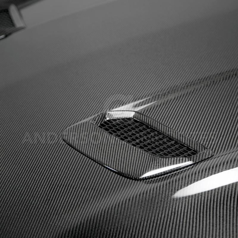 Anderson Composites 18-20 Ford Mustang Double Sided Type-OE Carbon Fiber Hood-thumbmail-6