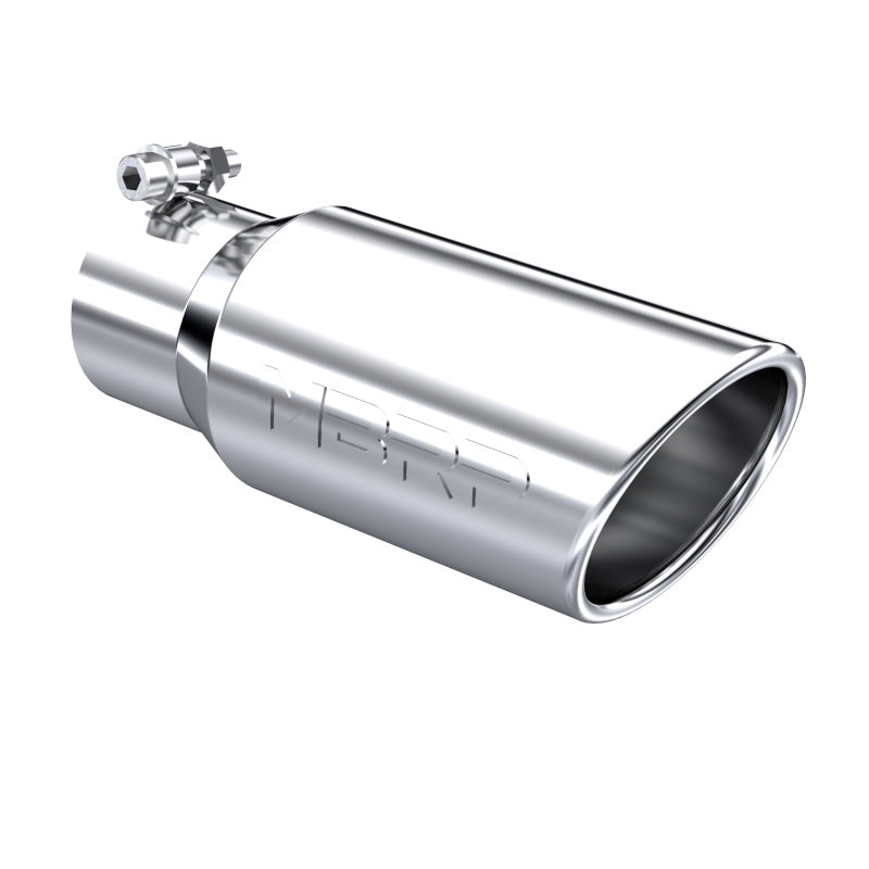 MBRP Universal Tip 4in OD 3in Inlet 10in Length Angled Rolled End T304-thumbmail-2