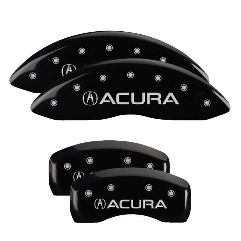 MGP 4 Caliper Covers Engraved Front & Rear Acura Black Finish Silver Char 2017 Acura ILX-thumbmail-2