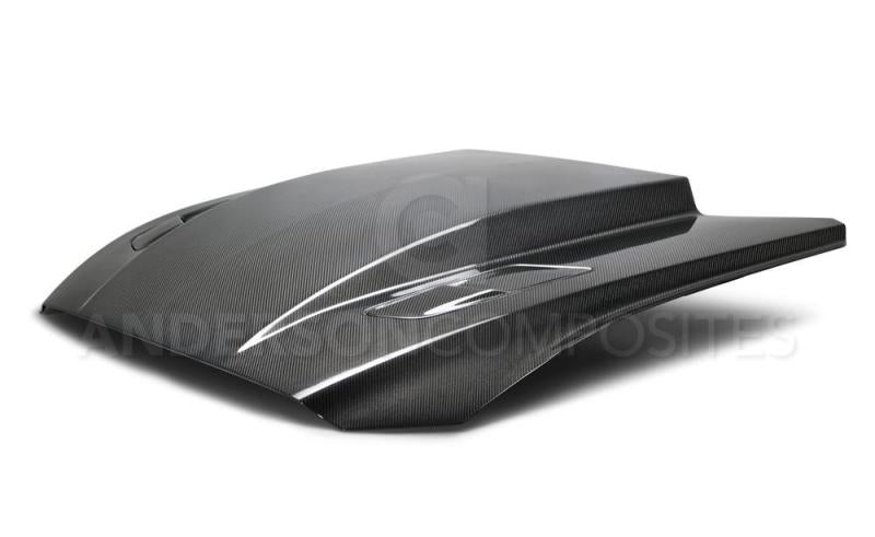 Anderson Composites 15-17 Ford Mustang (Excl. GT350/GT350R) Double Sided Carbon Fiber Cowl Hood-thumbmail-7