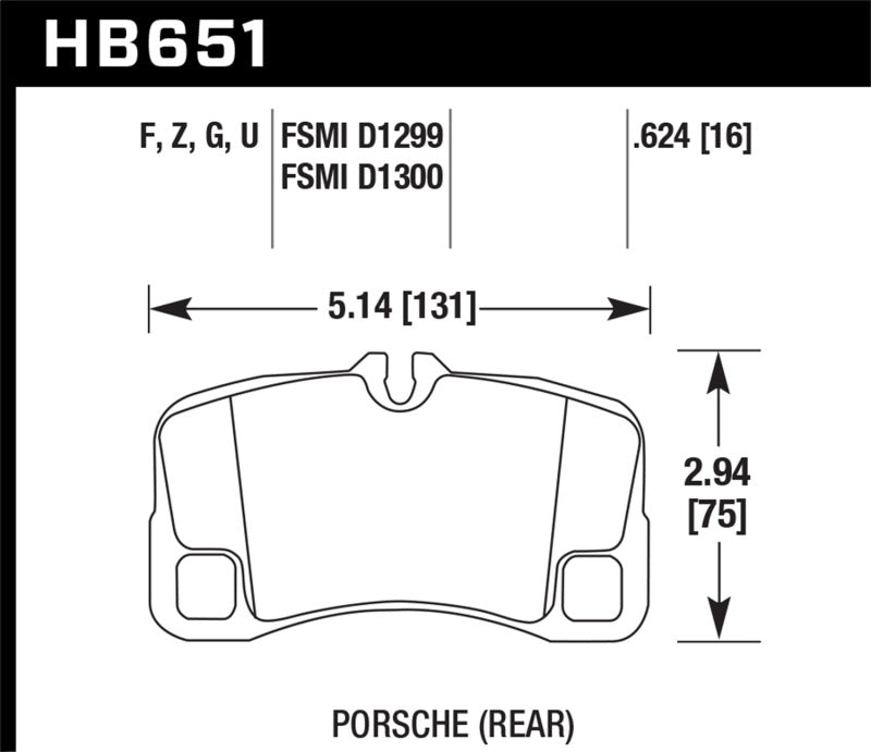 Hawk 07-08 Porsche 911 Turbo/911 GT3/911 GT3 CUP Rear Ceramic Street Brake Pads-thumbmail-7