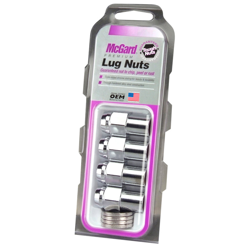 McGard Hex Lug Nut (Reg. Shank - .746in.) 1/2-20 / 13/16 Hex / 1.65in. Length (4-Pack) - Chrome-thumbmail-7
