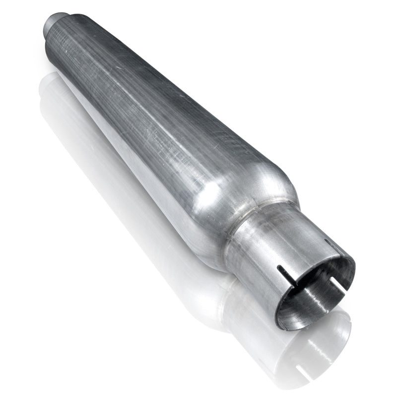 Stainless Works 2.5in SMOOTH TUBE MUFFLER (MILL FINISH)-thumbmail-1