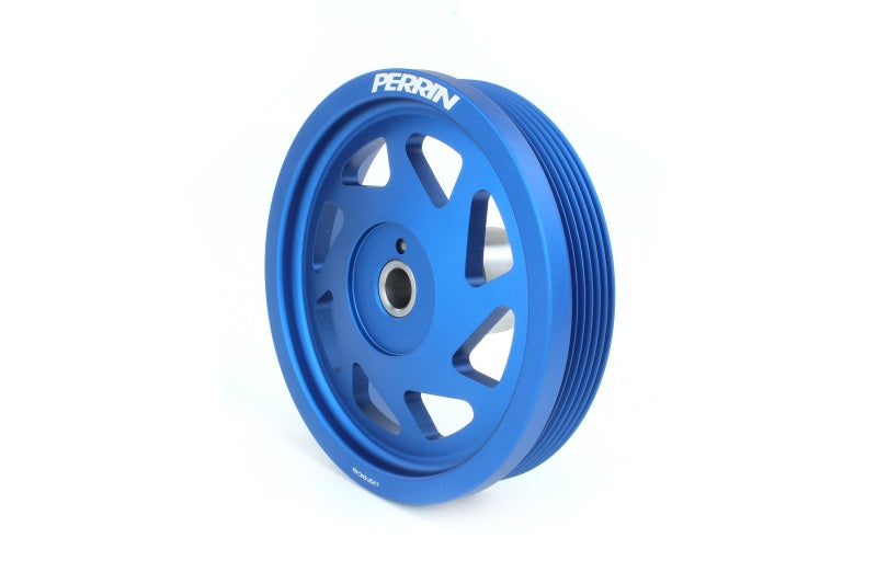 Perrin 19-21 Subaru WRX / 16-18 Forester Lightweight Crank Pulley (FA/FB Engines w/Large Hub) - Blue-thumbmail-5