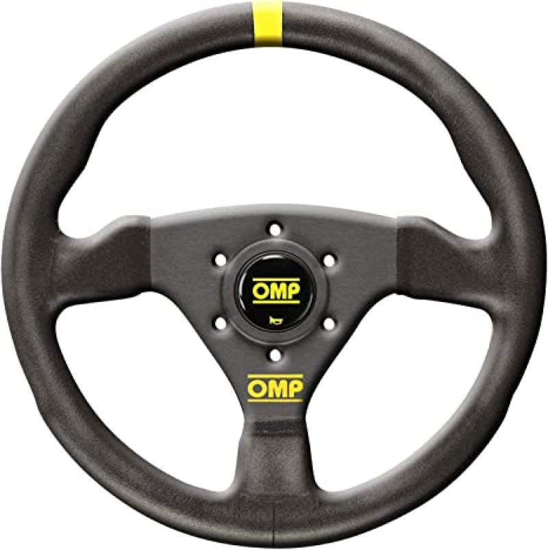 OMP Trecento Steering Wheel - Small Suede (Black) Leather-thumbmail-1