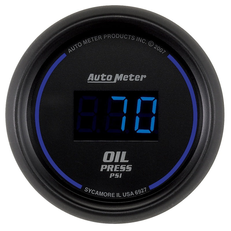 Autometer Cobalt Digital 52.4mm Black 0-100psi Oil Pressure Gauge