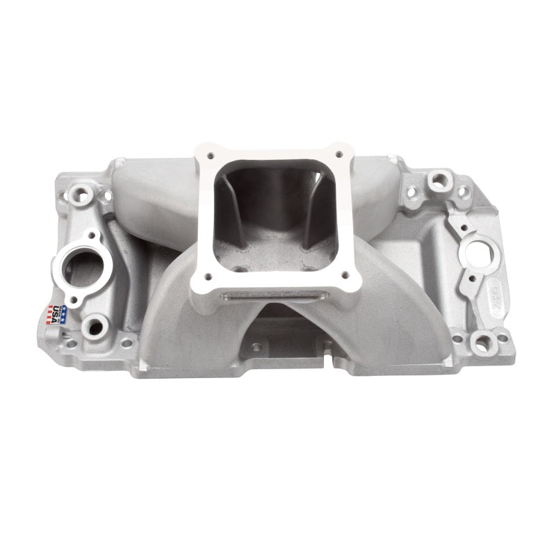 Edelbrock Manifold Chevy BB 9 8 Deck (Short) Super Victor 565 Thick Flange Rect Port Heads-thumbmail-3