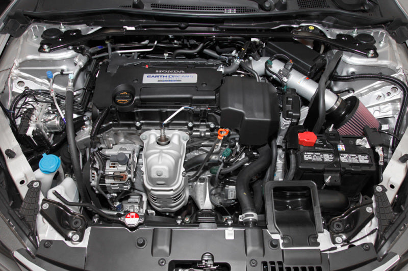 K&N 2013-14 Honda Accord 2.4L L4 69 Series Typhoon Air Intake System - Silver Cold Air Intake Kit-thumbmail-6