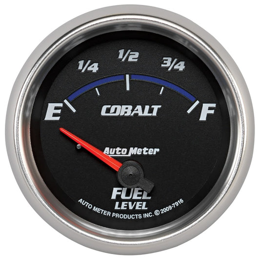 Autometer Cobalt 66.7mm 240-33 ohms Short Sweep Electronic Fuel Level Gauge