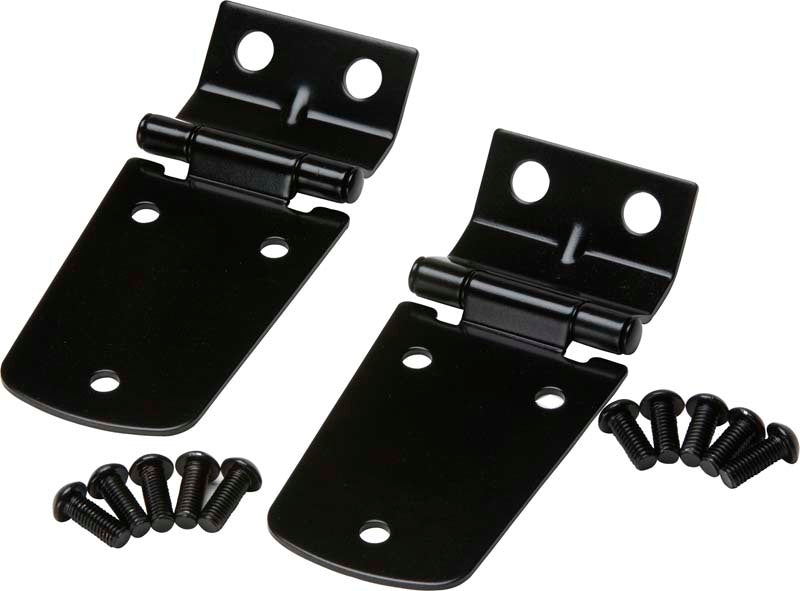 Kentrol 97-06 Jeep Wrangler TJ Hood Hinge Pair - Powdercoat Black-thumbmail-1