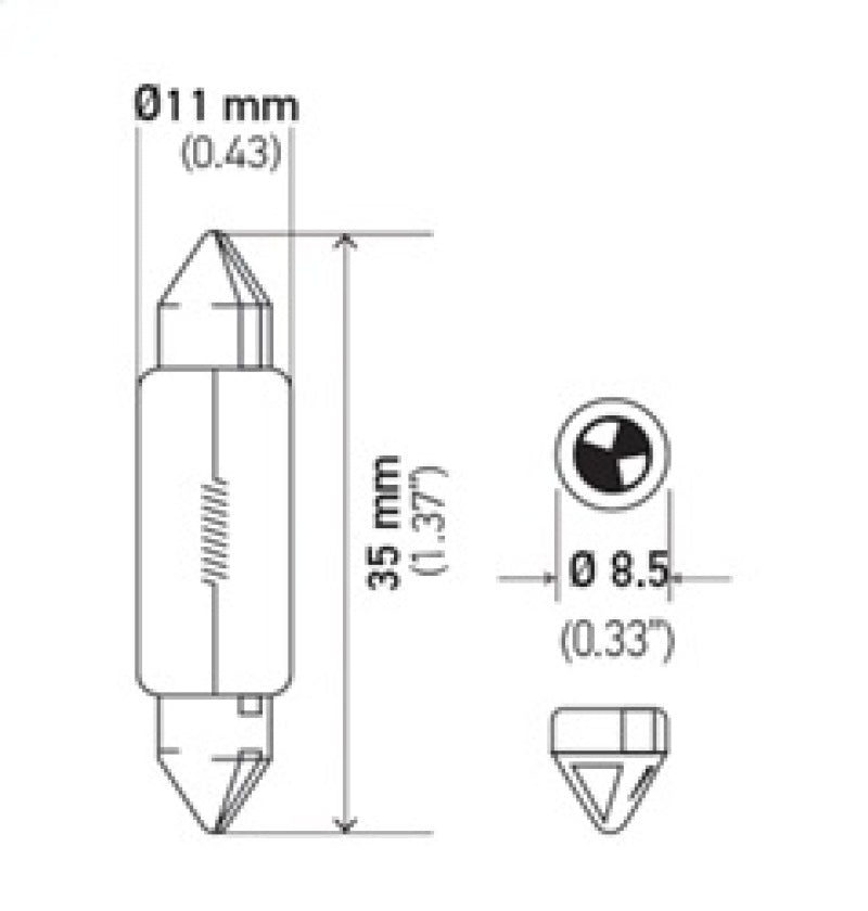 Hella Bulb 6461 12V 10W SV8.5-8-thumbmail-3