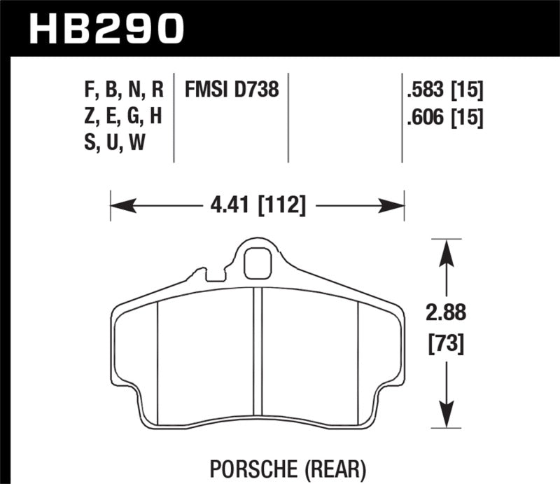 Hawk Performance 07-12 Porsche Boxster S HT-10 Race Rear Brake Pads-thumbmail-8