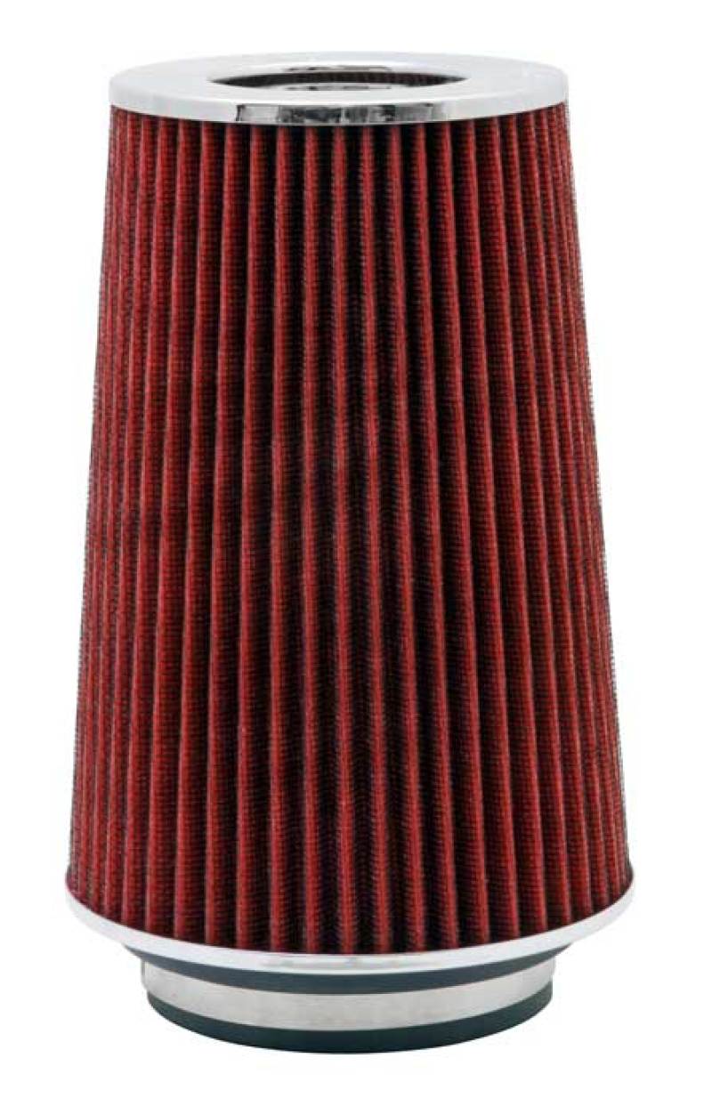 K&N Universal Air Filter Chrome Round Tapered Red - 4in Flange ID x 1.125in Flange Length x 9.5in H-thumbmail-18
