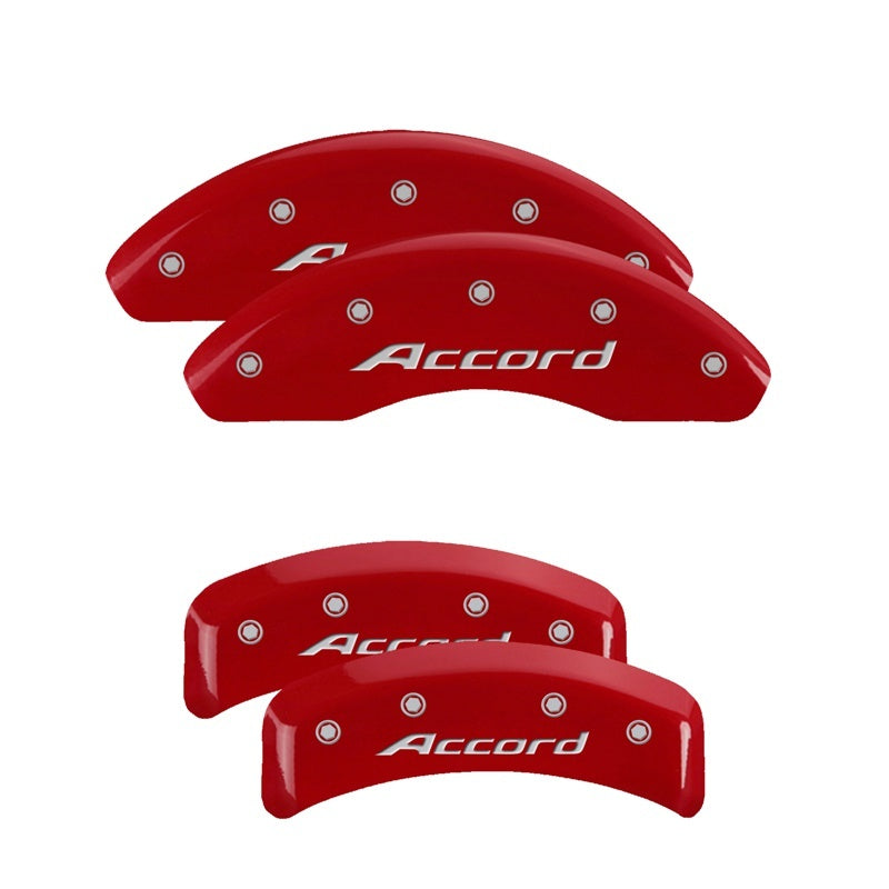 MGP 4 Caliper Covers Engraved Front Accord Engraved Rear Accord Red finish silver ch-thumbmail-3